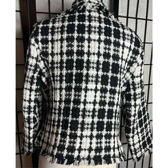 Ashro Black/White Houndstooth Button Up Jacket - Picture 5 of 7
